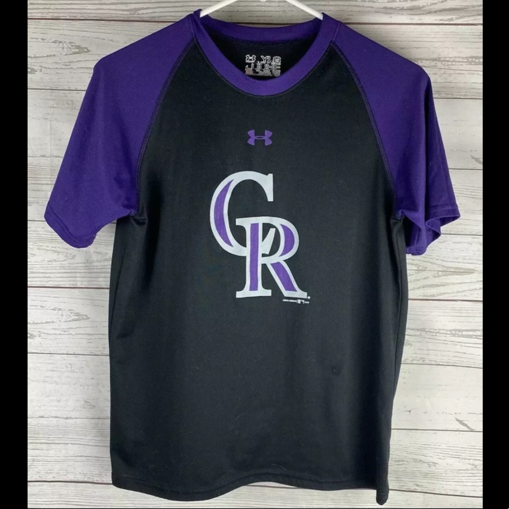 Under Armour Colorado Rockies Baseball Tee Youth Large